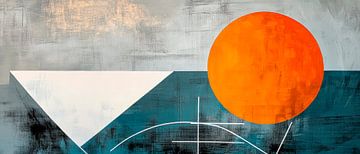 Harmonie géométrique avec motif solaire sur Poster Art Shop