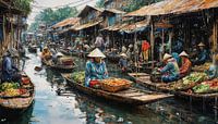 Drijvende Markt in Vietnam