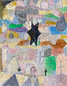 Unter einem schwarzen Stern (1918) Gemälde von Paul Klee
