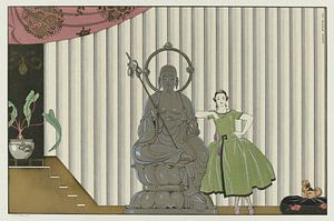 George Barbier – Mademoiselle Spinelly chez elle (1921)