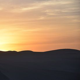 Zonsondergang in de woestijn. van Zarina Buckert