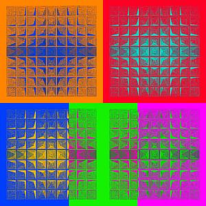 Bunte Collage inspiriert von Piet Mondrian