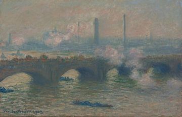 Claude Monet, Waterloobrug, Grijze Dag 1903 van Atelier Liesjes