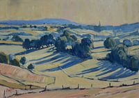 Des rayons de soleil dans les collines
