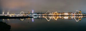 Kampen skyline avondzicht aan de IJssel van Sjoerd van der Wal Fotografie