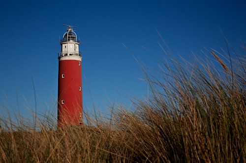 Kleurrijke foto van Vuurtoren Texel op de Waddeneilanden