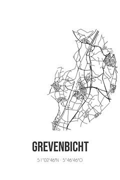 Grevenbicht (Limburg) | Karte | Schwarz-weiß von Rezona