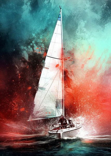 Sailing sport art #sailing #yacht by JBJart Justyna Jaszke