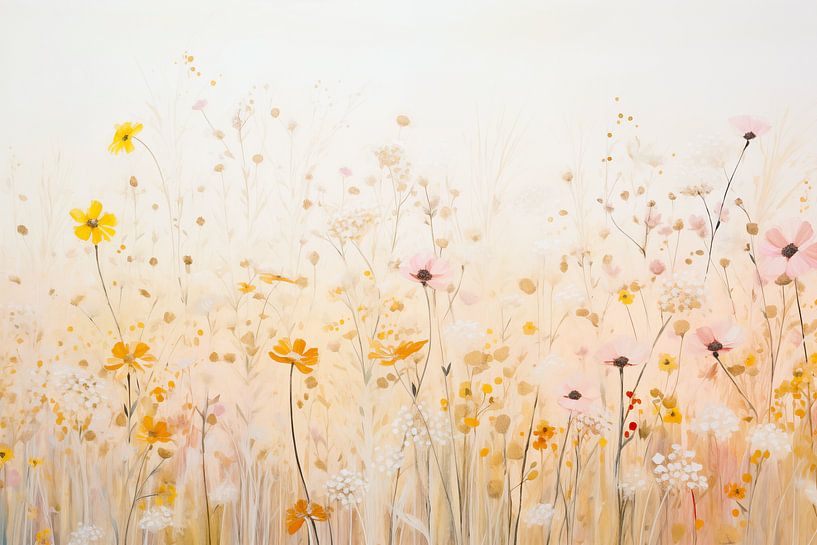 Bloemenvelden I van Caroline Guerain