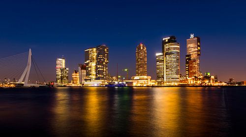 Rotterdam Wilhelmina Pier in de avond