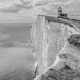 Belle Tout lighthouse along the chalk coast in Eastbourne, England by Jan Fritz