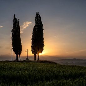 Lever de soleil en Toscane sur Bart Ceuppens