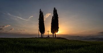 Lever de soleil en Toscane