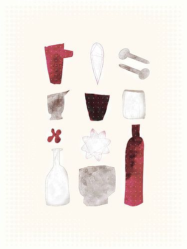 Composition with bottles - Bottle drawers