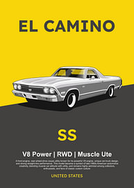 Chevrolet El Camino SS 1968 Gen 3 by Kaminarirace