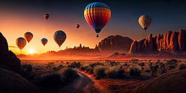 Air balloons over the Arizona Desert