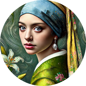 Modern girl with the pearl earring Johannes Vermeer 