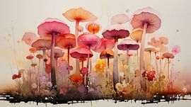 Mushrooms in Pastel 3 by ByNoukk
