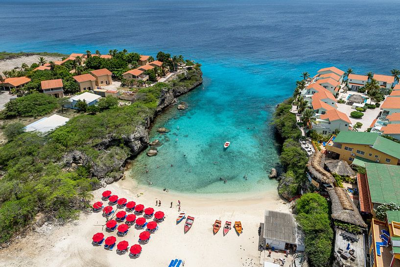Curacao - Drohnenaufnahme von Lagun von Keesnan Dogger Fotografie