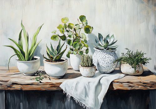 Rustikale Szene in weißer Harmonie