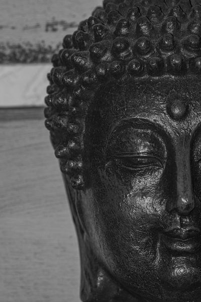 Bouddha noir et blanc par Ann Barrois