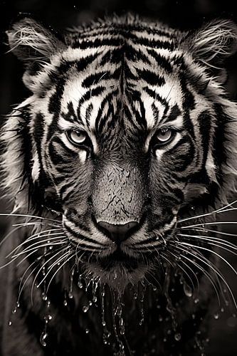 Tier Portrait in Schwarz-Weiß minimalistische art fotografie