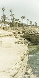 SAN DIEGO Sunset Cliffs | Vintage Panorama von Melanie Viola