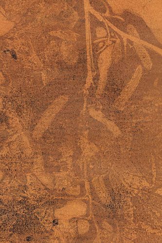 Bladopdruk in terracotta