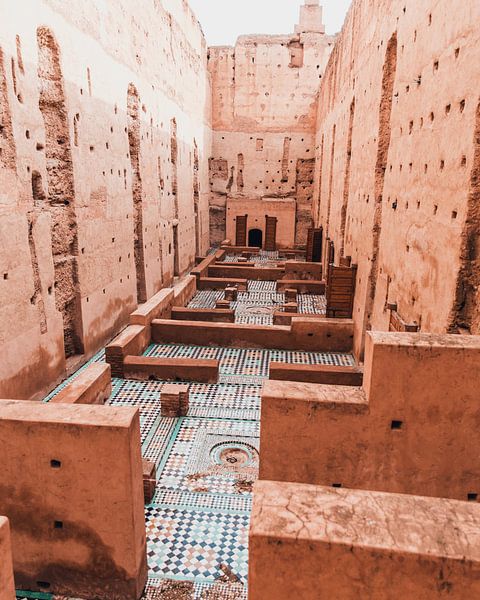 Marrakesh oud paleis ruïne van Dayenne van Peperstraten
