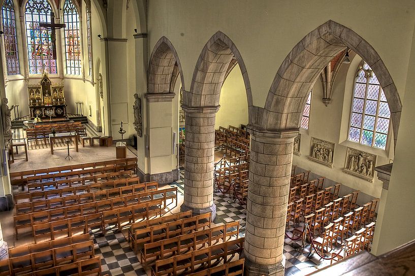 Gothic church Oelegem by rudi smet