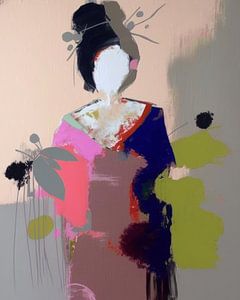 Abstraktes Porträt "Geisha"
