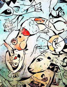 Miro trifft Chagall (Blauer Zirkus)