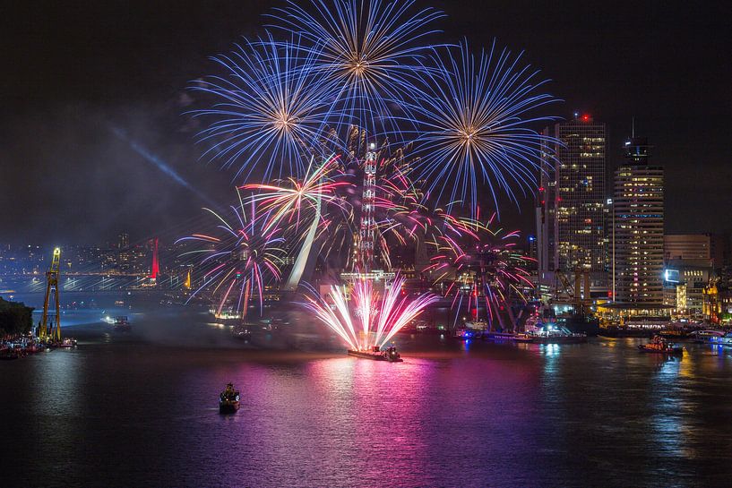 Feu d'artifice Journées mondiales Port 2016 à Rotterdam par MS Fotografie | Marc van der Stelt