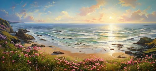 Cornwall  Frühlings Panorama von Silvio Schoisswohl
