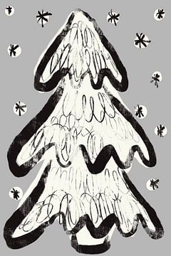 Christmas Tree (Grey) by Treechild