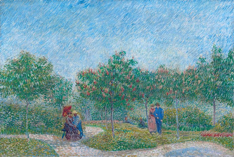 Umwerben von Paaren im Voyer d'Argenson Park in Asnieres, Vincent van Gogh von Meisterhafte Meister