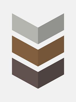 Moderne Geometrische Abstrakte Kunst In Erdtönen von Online Arts