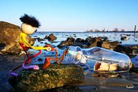 Fubby-Flaschenpost. Flaschenpost am Meer.