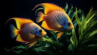 Tropical fish yellow panorama