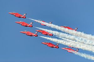 Red Arrows in actie tijdens AIR14. van Jaap van den Berg