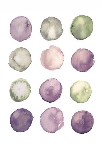Aquarel pastel cirkels