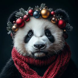 Panda in Christmas spirit by ArtsbyPol
