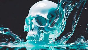 Totenkopf Schädel mit Wasser