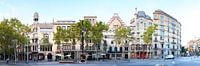 Barcelona | Passeig de Gracia Panorama von Panorama Streetline Miniaturansicht