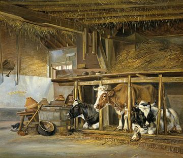 Kühe im Stall - Jan van Ravenswaay