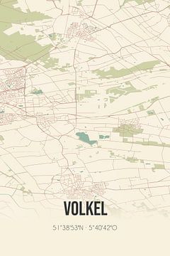 Vintage landkaart van Volkel (Noord-Brabant) van Rezona