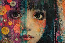 Visage de petite fille | Luna Colour Play sur Caprices d'Art