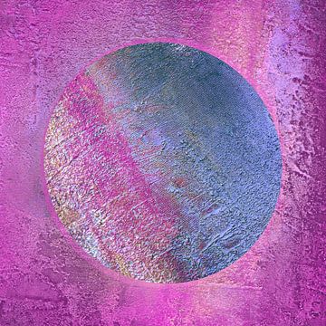 Structuur Verandering Maan Blauw Purper van Claudia Gründler