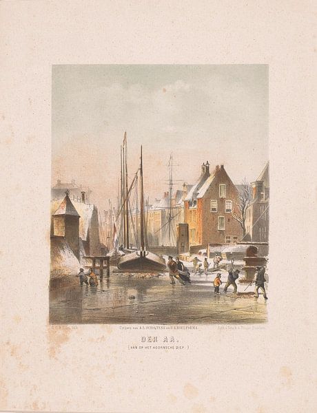 Canal gelé à Groningen, Carel Christiaan Antony Last, par Marieke de Koning