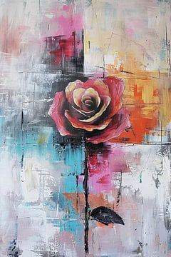 Moderne Bloem van Abstract Schilderij